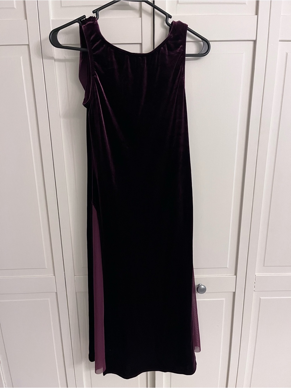 Weissman Velvet Maxi Dress in Plum